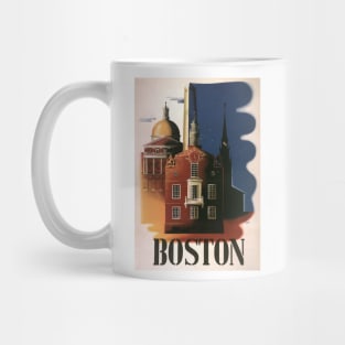 Vintage Travel Poster, Boston, Massachusetts Mug
